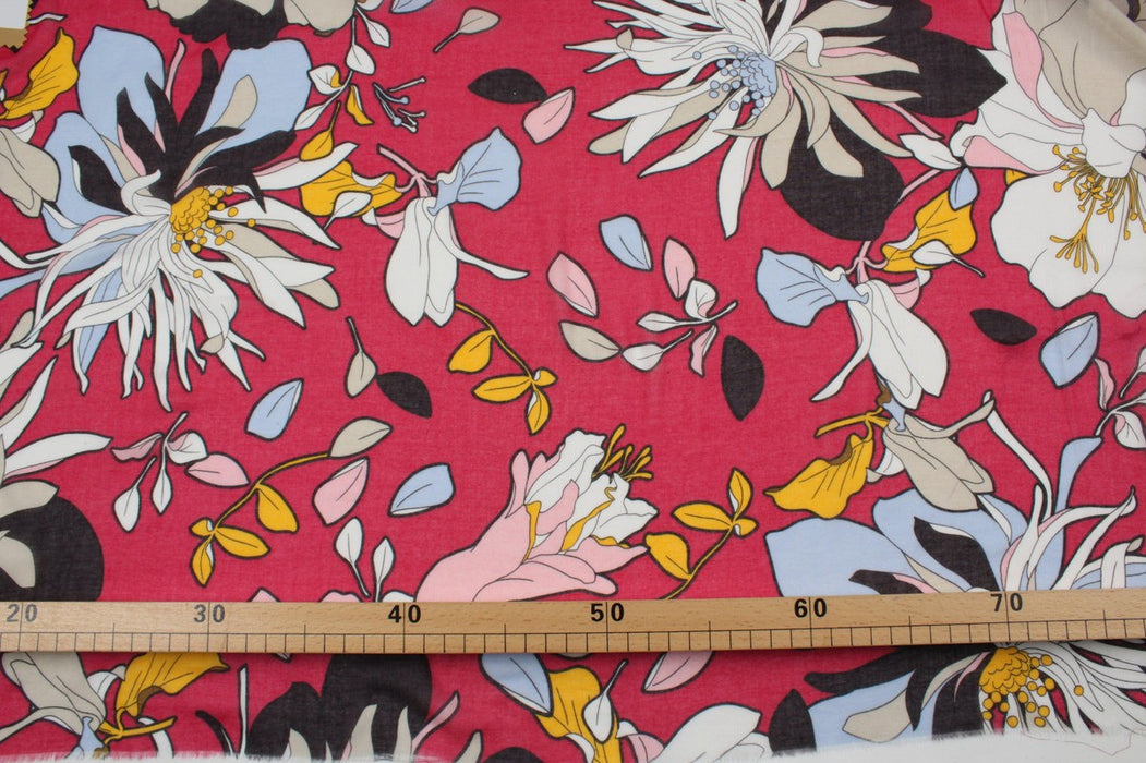 Light-Weight Printed Cotton Voile - Floral-Fabric-FabricSight